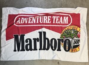 Vintage 90s Marlboro Adventure Team LIZARD Promo Large Beach Towel 64"x34”